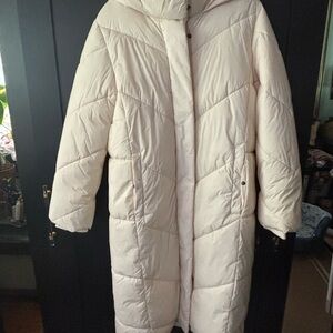Banana Republic Women's Cream Puffer Coat